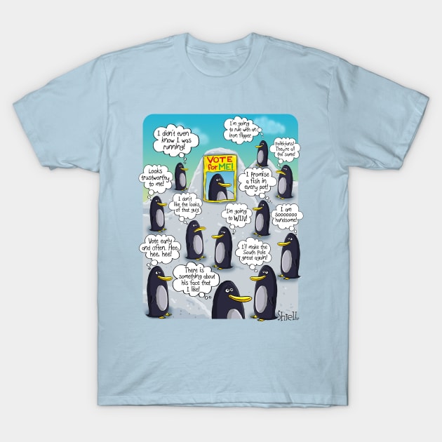 Penguin Election T-Shirt by macccc8